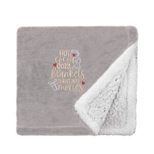 Cosy Home Christmas Snuggle Blanket Mini Sherpa Taupe