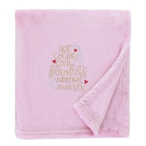 Cosy Home Christmas Snuggle Blanket Shimmering Pink