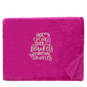 Cosy Home Christmas Snuggle Blanket Snuggle Touch Magenta