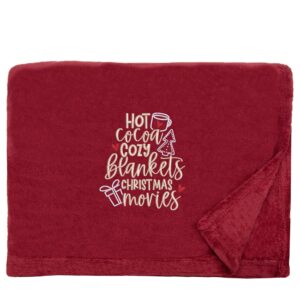 Cosy Home Christmas Snuggle Blanket Snuggle Touch Merlot