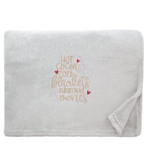 Cosy Home Christmas Snuggle Blanket Snuggle Touch Silver