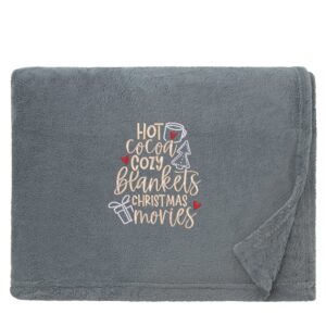 Cosy Home Christmas Snuggle Blanket Snuggle Touch Steel