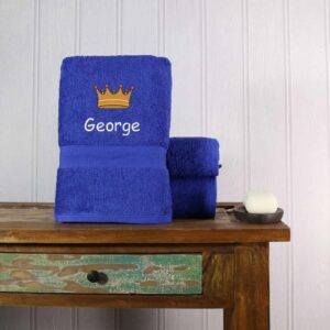 Crown Design Bath Towel - Duncan Stewart 1978 Royal