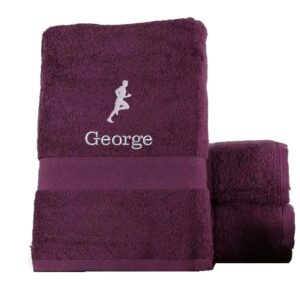 Fitness Bath Towel - Duncan Stewart 1978 Aubergine