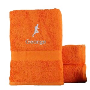 Fitness Bath Towel - Duncan Stewart 1978 Orange