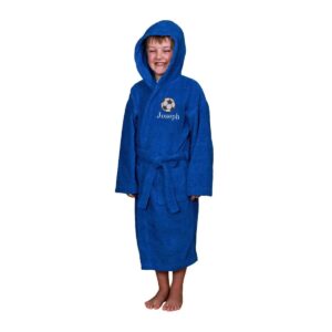 Football Hooded Bathrobe - Duncan Stewart 1978 Blue / Age 10