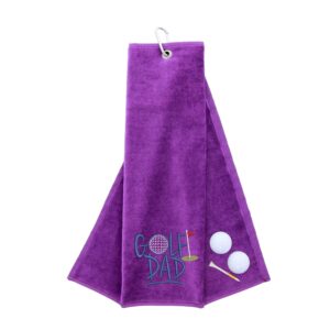 Golf Dad Novelty Tri Fold | Gift for Father Purple