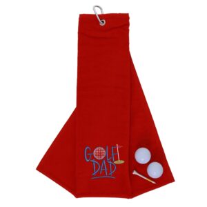 Golf Dad Novelty Tri Fold | Gift for Father Red