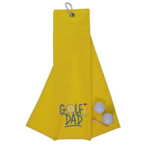 Golf Dad Novelty Tri Fold | Gift for Father Yellow