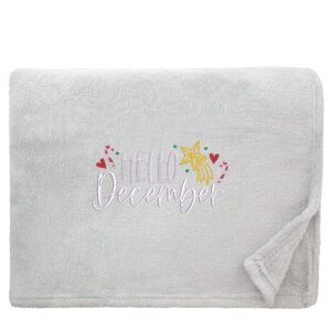 Hello December Cosy Home Christmas Snuggle Blanket Snuggle Touch Silver