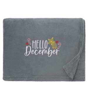Hello December Cosy Home Christmas Snuggle Blanket Snuggle Touch Steel