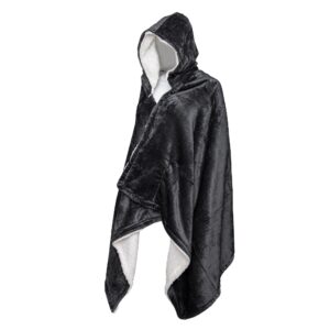 Hooded Sherpa Blanket - Duncan Stewart 1978 Black