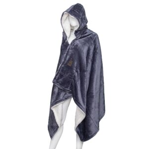 Hooded Sherpa Blanket - Duncan Stewart 1978 Slate