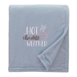 Hot Chocolate Cosy Home Christmas Snuggle Blanket Shimmering Duck Egg