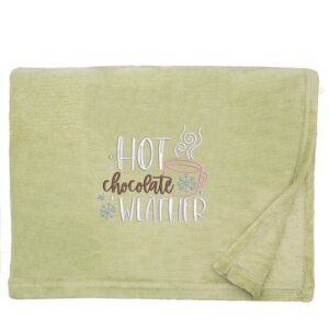 Hot Chocolate Cosy Home Christmas Snuggle Blanket Snuggle Touch Apple Green