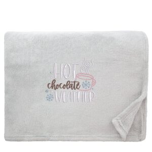Hot Chocolate Cosy Home Christmas Snuggle Blanket Snuggle Touch Silver