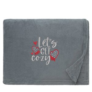 Let's Get Cozy Christmas Snuggle Blanket Snuggle Touch Steel