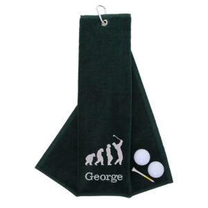 Novelty Golf Towel Design from the aztex towel range by Duncan Stewart 1978 Tri-Fold Golf Towels - Forest
