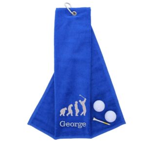 Novelty Golf Towel Design from the aztex towel range by Duncan Stewart 1978 Tri-Fold Golf Towels - Royal