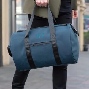 Personalised Barrel Weekend Holdall With Shoulder Strap