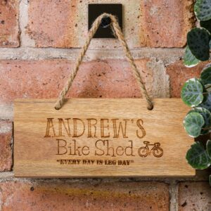Personalised Bike Shed Wooden Sign