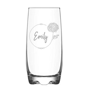 Personalised Birth Flower Hi Ball Glass Tumbler - Duncan Stewart 1978 November