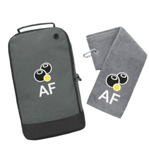 Personalised Bowls Shoe Bag - Duncan Stewart 1978 Shoe Bag and Towel Set - Grey