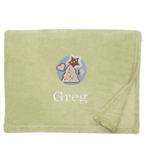 Personalised Christmas Cookies Christmas Snuggle Blanket Snuggle Touch Apple Green