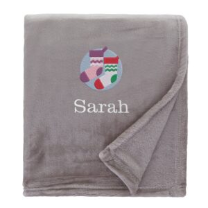 Personalised Christmas Stockings Christmas Snuggle Blanket Shimmering Natural
