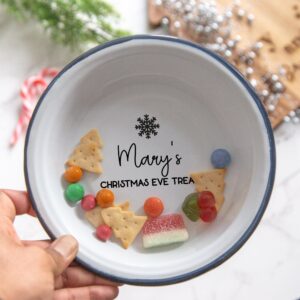 Personalised Christmas Treats Enamel Bowl - Duncan Stewart 1978