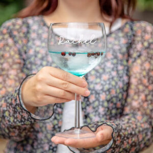 Personalised Coloured Gin Balloon Glass Set Of Four