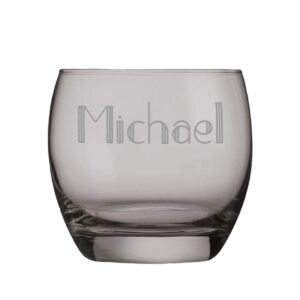 Personalised Coloured Whisky Glass - Duncan Stewart 1978 Grey