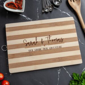 Personalised Couples Bamboo Serving Board - Duncan Stewart 1978