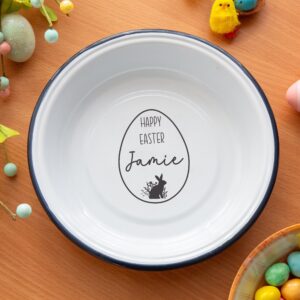Personalised Easter Enamel Snack Bowl - Duncan Stewart 1978