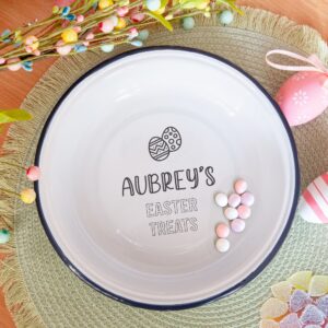 Personalised Easter Treats Enamel Bowl - Duncan Stewart 1978