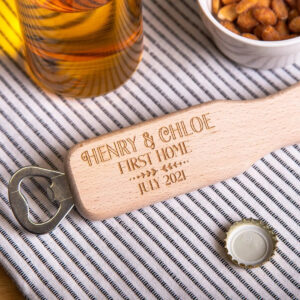 Personalised First Home Handled Bottle Opener - Duncan Stewart 1978