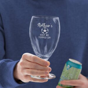 Personalised Football Stemmed Beer Glass | Duncan Stewart
