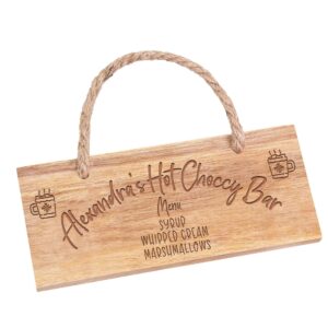 Personalised Hot Chocolate Bar Wooden Sign