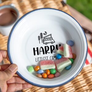 Personalised Littlest Camper Enamel Camping Bowl - Van Logo