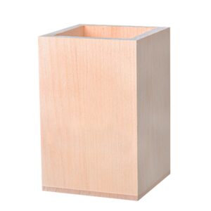 Personalised Make Up Brush Wooden Pot - Duncan Stewart 1978 Untreated Wood