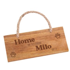 Personalised Pet Wooden Sign - Duncan Stewart 1978