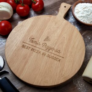 Personalised Pizza Beech Serving Board - Duncan Stewart 1978
