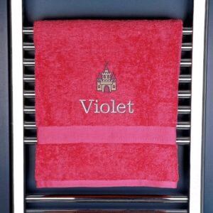 Personalised Princess Castle Bath Towel | Duncan Stewart Pink
