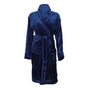 Personalised So Soft Bathrobe - Front and Back Embroidery So Soft - Navy / Large/Extra Large