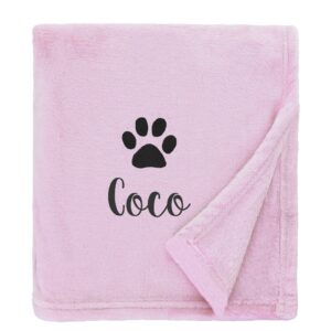 Personalised So Soft Dog Blanket Throw - Duncan Stewart 1978 So Soft - Pink