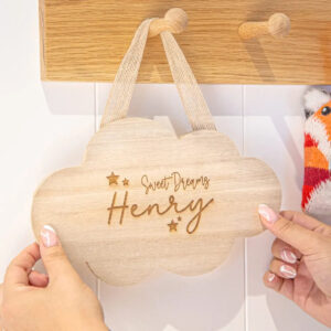 Personalised Sweet Dreams Cloud Wooden Sign - Duncan Stewart 1978