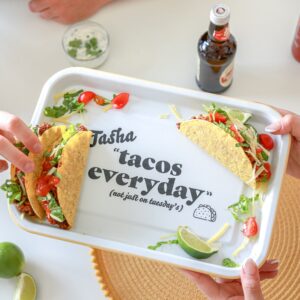Personalised Tacos Enamel Serving Tray - Duncan Stewart 1978