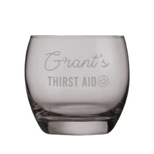 Personalised Thirst Aid Whisky Glass - Duncan Stewart 1978 Grey