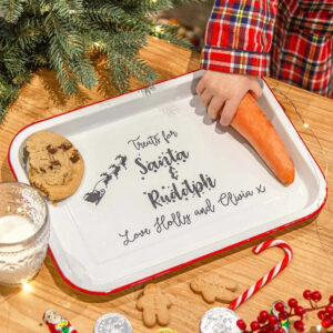Personalised Treats For Santa Enamel Tray - Duncan Stewart 1978