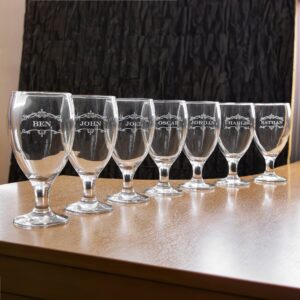 Personalised Vintage Style Stemmed Beer Glass Range